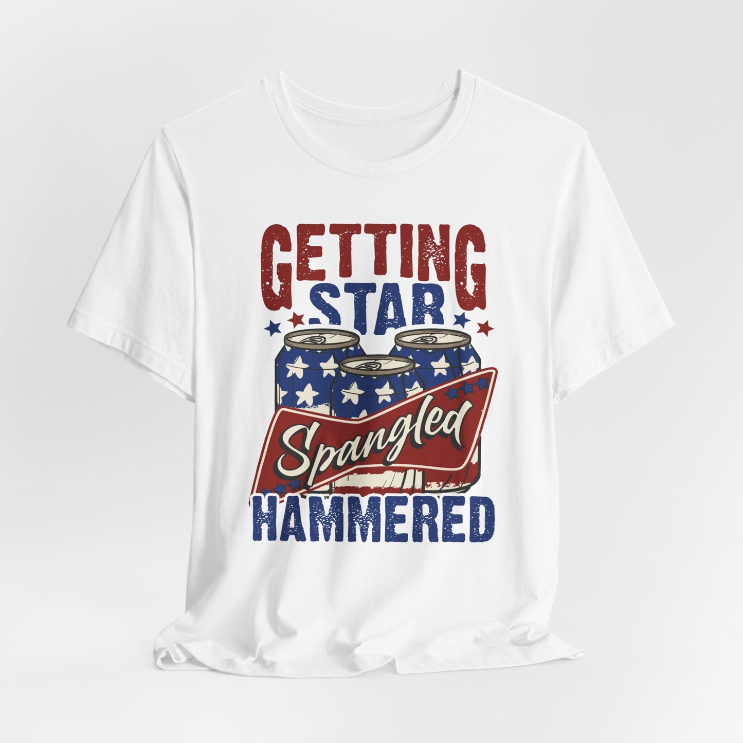 Star Spangled Hammered Tee - Fun Independence Day Shirt, Casual Summer Wear, Party T-Shirt, BBQ Outing Gift, USA Pride Apparel