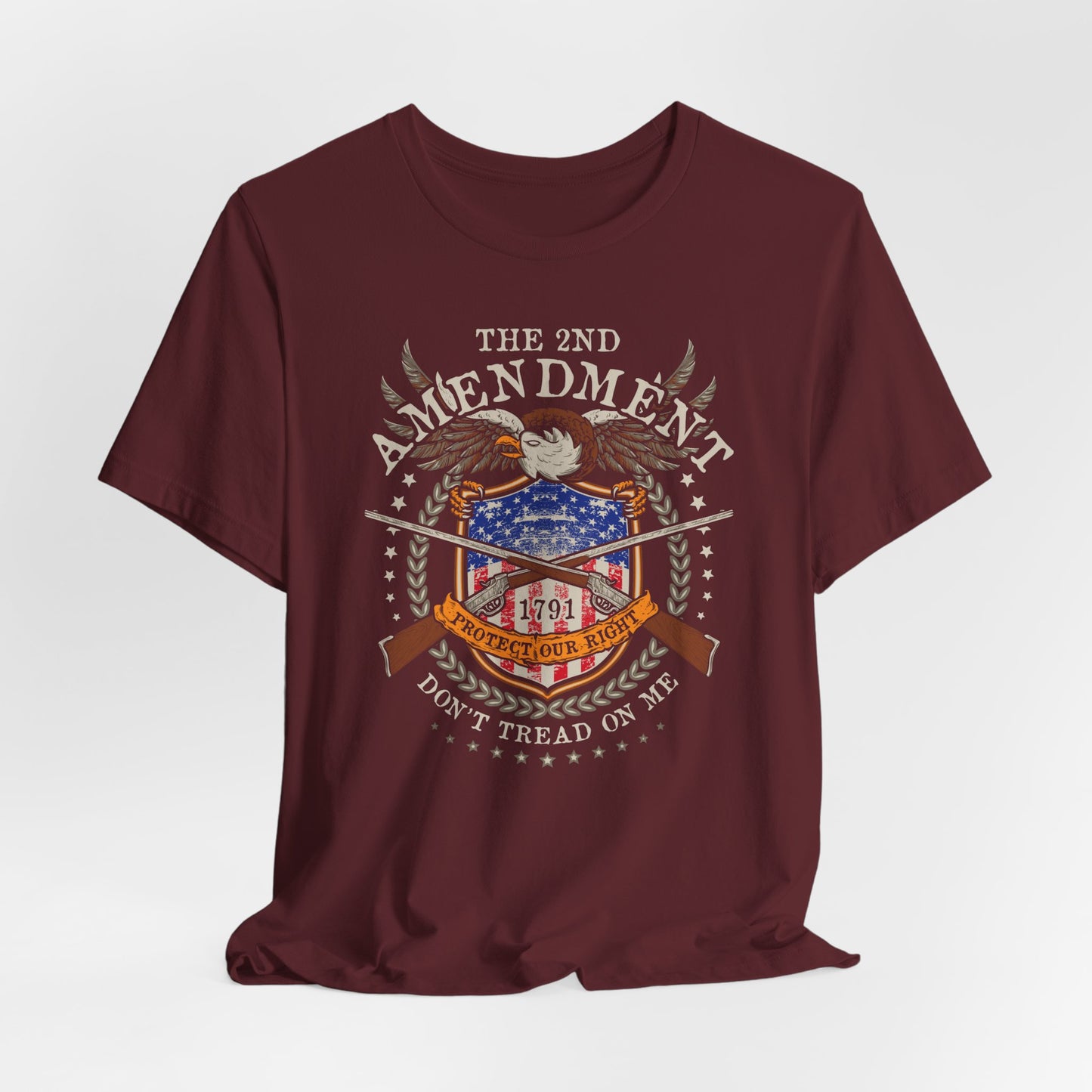 Second Amendment Don't Tread in Me Unisex T-Shirt - Patriotic Gun Rights Tee, Liberty Print Shirt, Pro-Gun Activist Clothing, American Pride - Old Glory 1776 Apparel