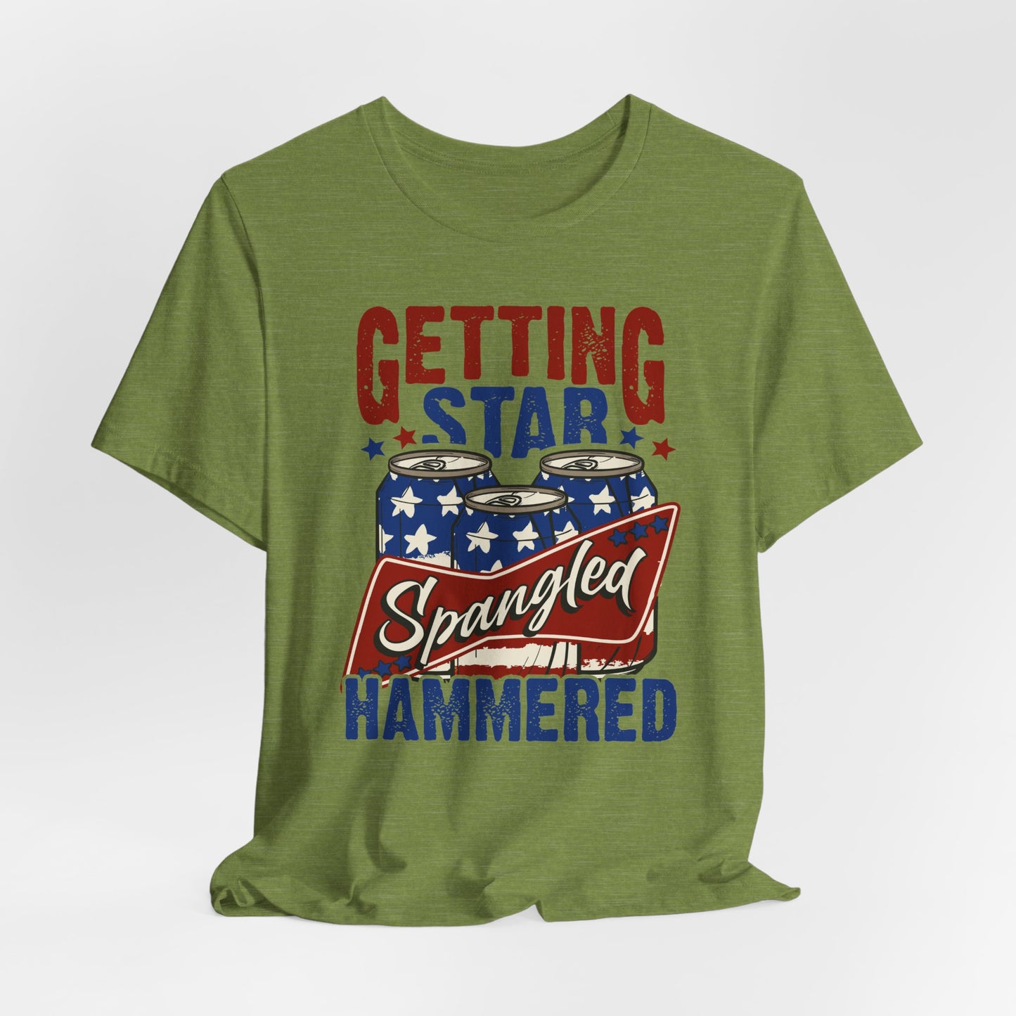 Star Spangled Hammered Tee - Fun Independence Day Shirt, Casual Summer Wear, Party T-Shirt, BBQ Outing Gift, USA Pride Apparel