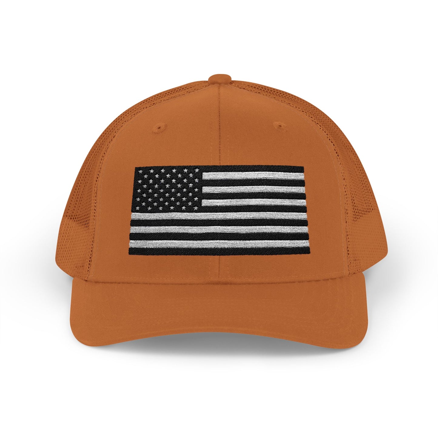 Patriotic Snapback Trucker Cap - American Flag Design