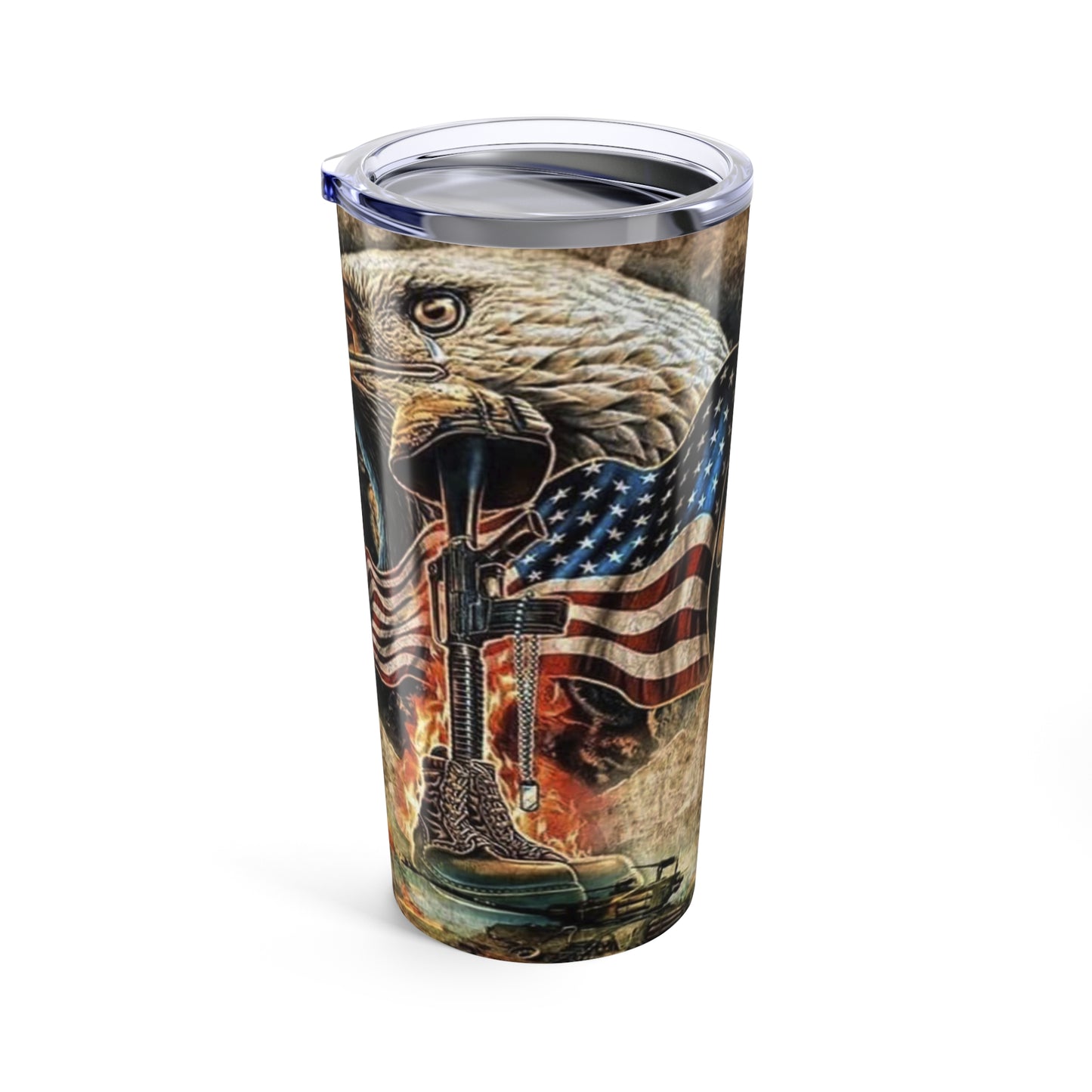 Patriotic Eagle 20oz Tumbler, American Flag Travel Mug - Old Glory 1776 Apparel