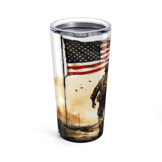 Proud Veteran Tribute, 20oz Tumbler - Old Glory 1776 Apparel