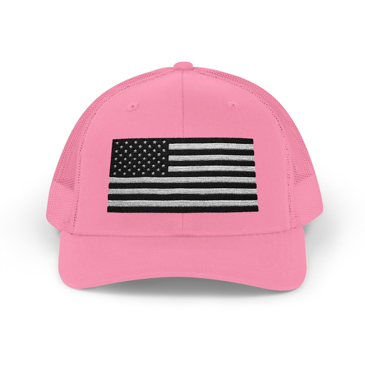 Patriotic Snapback Trucker Cap - American Flag Design