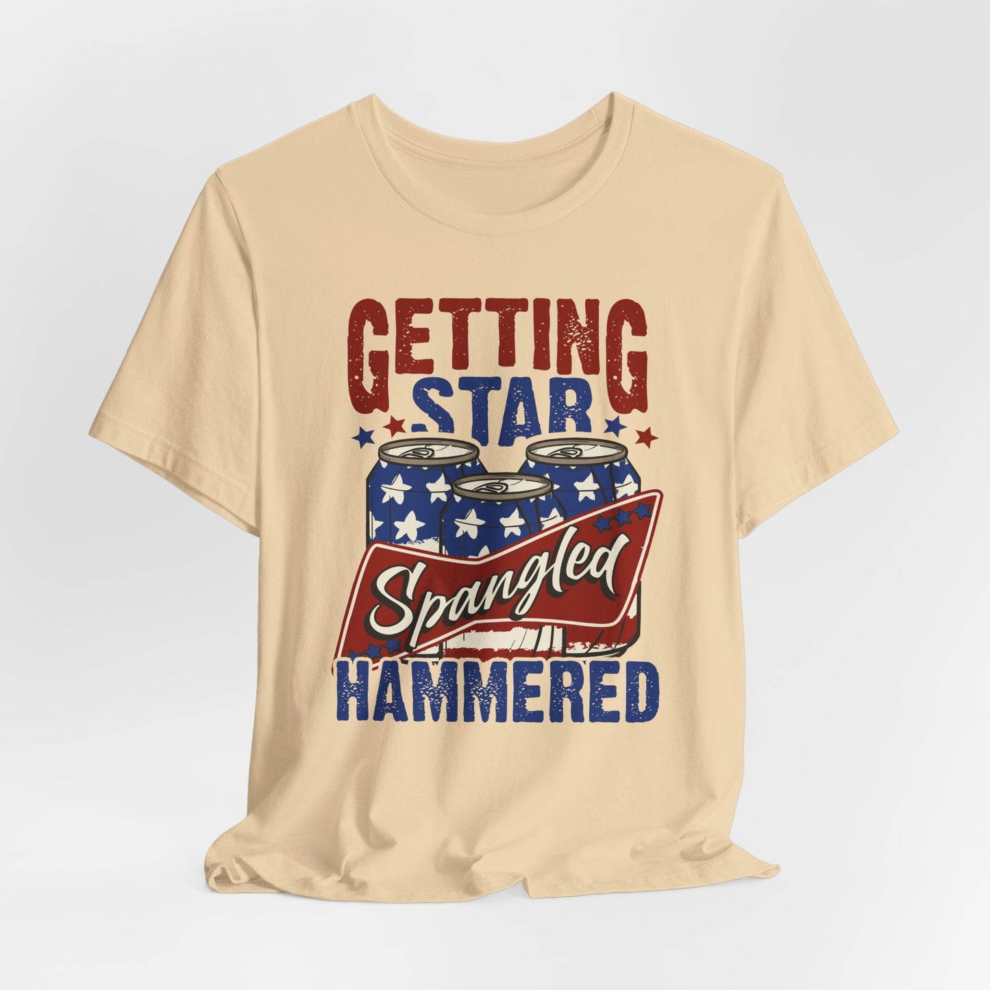 Star Spangled Hammered Tee - Fun Independence Day Shirt, Casual Summer Wear, Party T-Shirt, BBQ Outing Gift, USA Pride Apparel