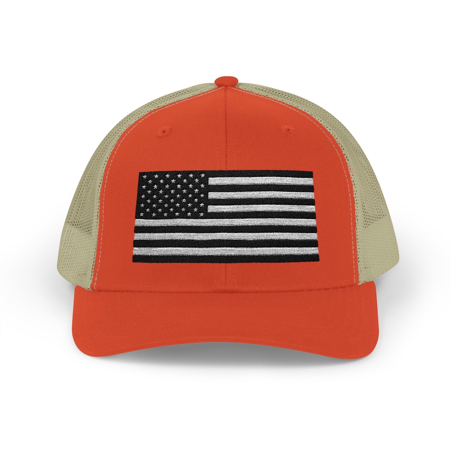 Patriotic Snapback Trucker Cap - American Flag Design