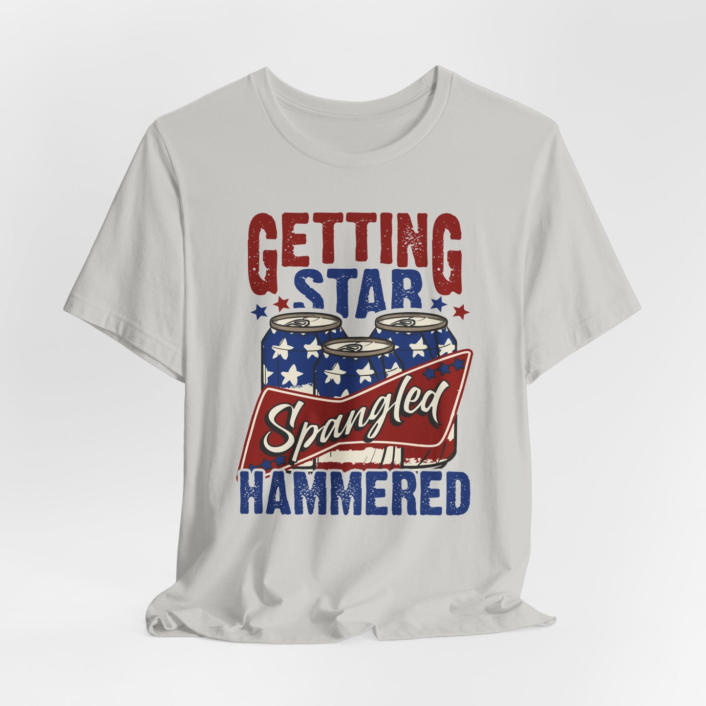 Star Spangled Hammered Tee - Fun Independence Day Shirt, Casual Summer Wear, Party T-Shirt, BBQ Outing Gift, USA Pride Apparel