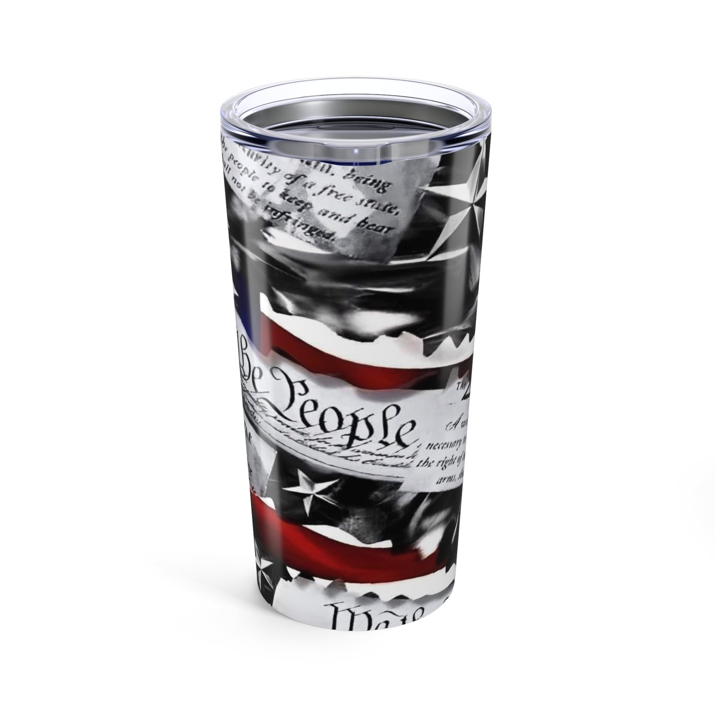 Patriotic 20oz Tumbler - Inspirational Quote & American Flag Design - Old Glory 1776 Apparel