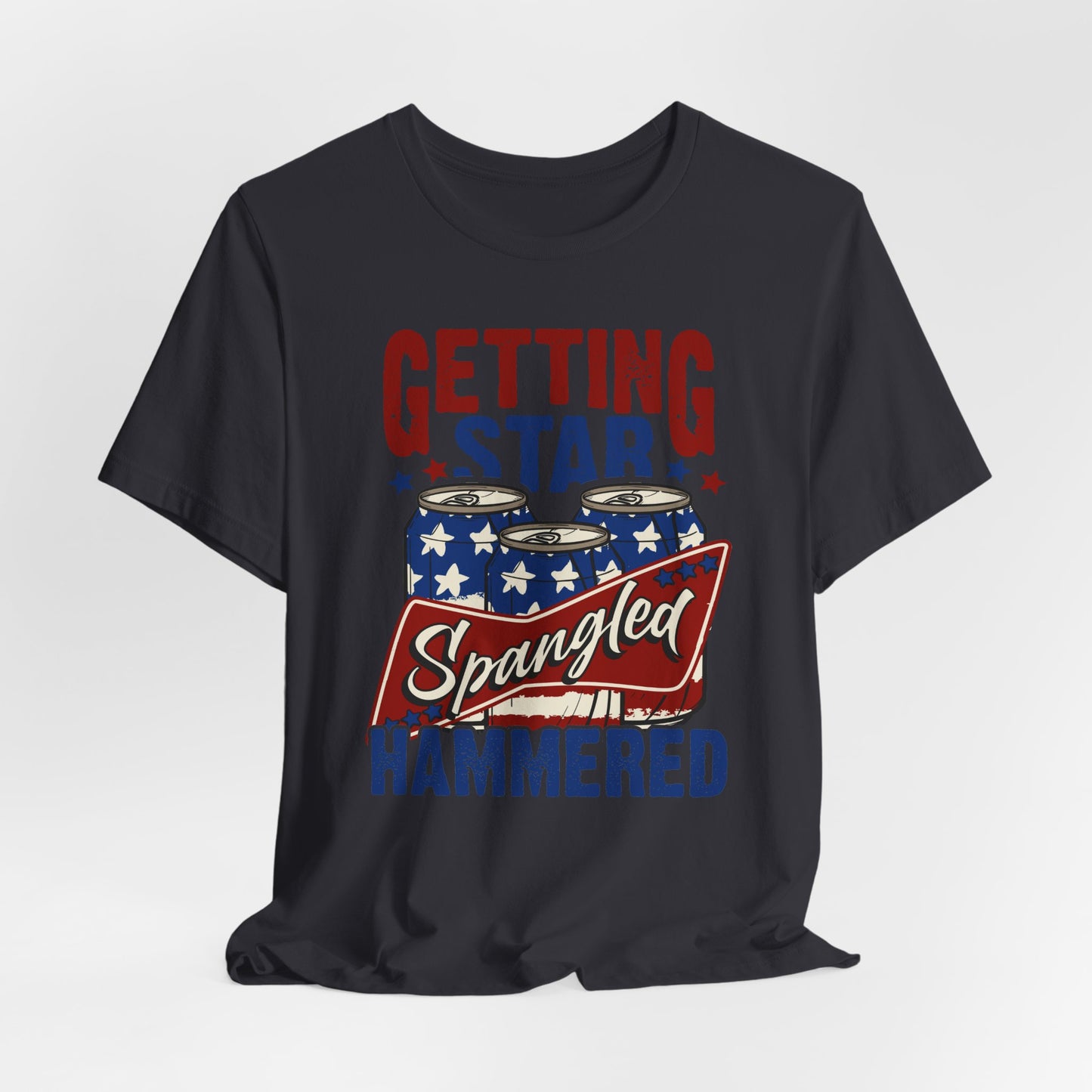 Star Spangled Hammered Tee - Fun Independence Day Shirt, Casual Summer Wear, Party T-Shirt, BBQ Outing Gift, USA Pride Apparel