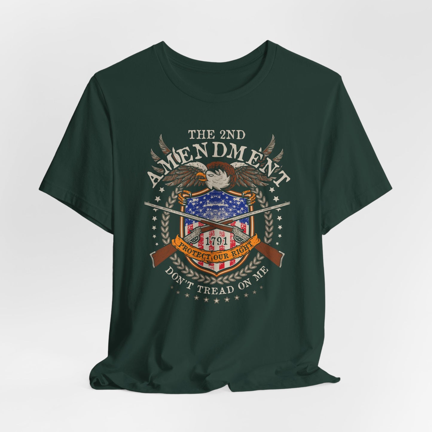 Second Amendment Don't Tread in Me Unisex T-Shirt - Patriotic Gun Rights Tee, Liberty Print Shirt, Pro-Gun Activist Clothing, American Pride - Old Glory 1776 Apparel