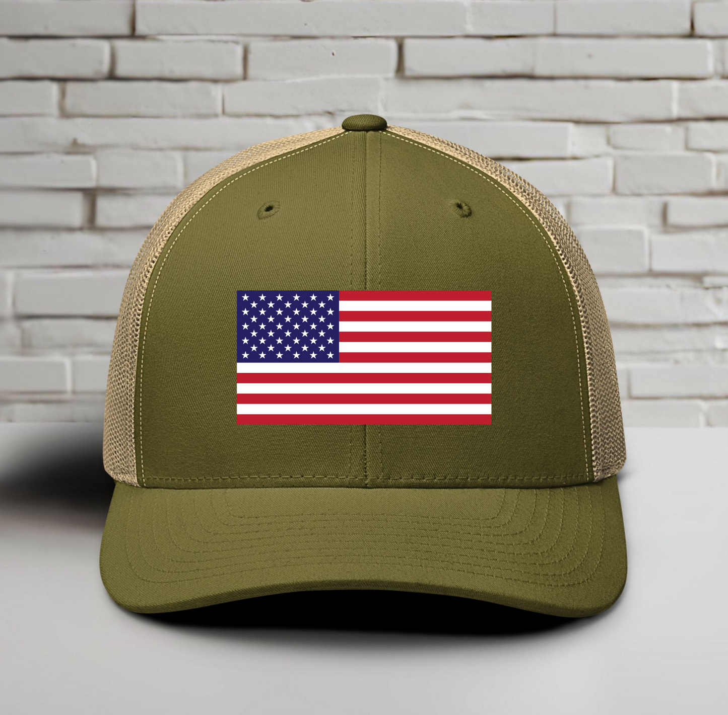 Patriotic Snapback Trucker Cap - USA Flag Design - Old Glory 1776 Apparel