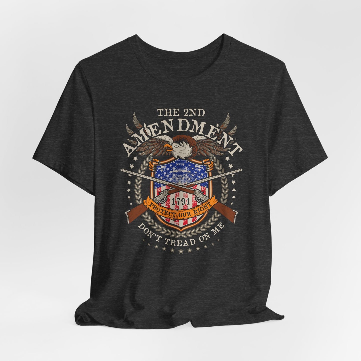 Second Amendment Don't Tread in Me Unisex T-Shirt - Patriotic Gun Rights Tee, Liberty Print Shirt, Pro-Gun Activist Clothing, American Pride - Old Glory 1776 Apparel