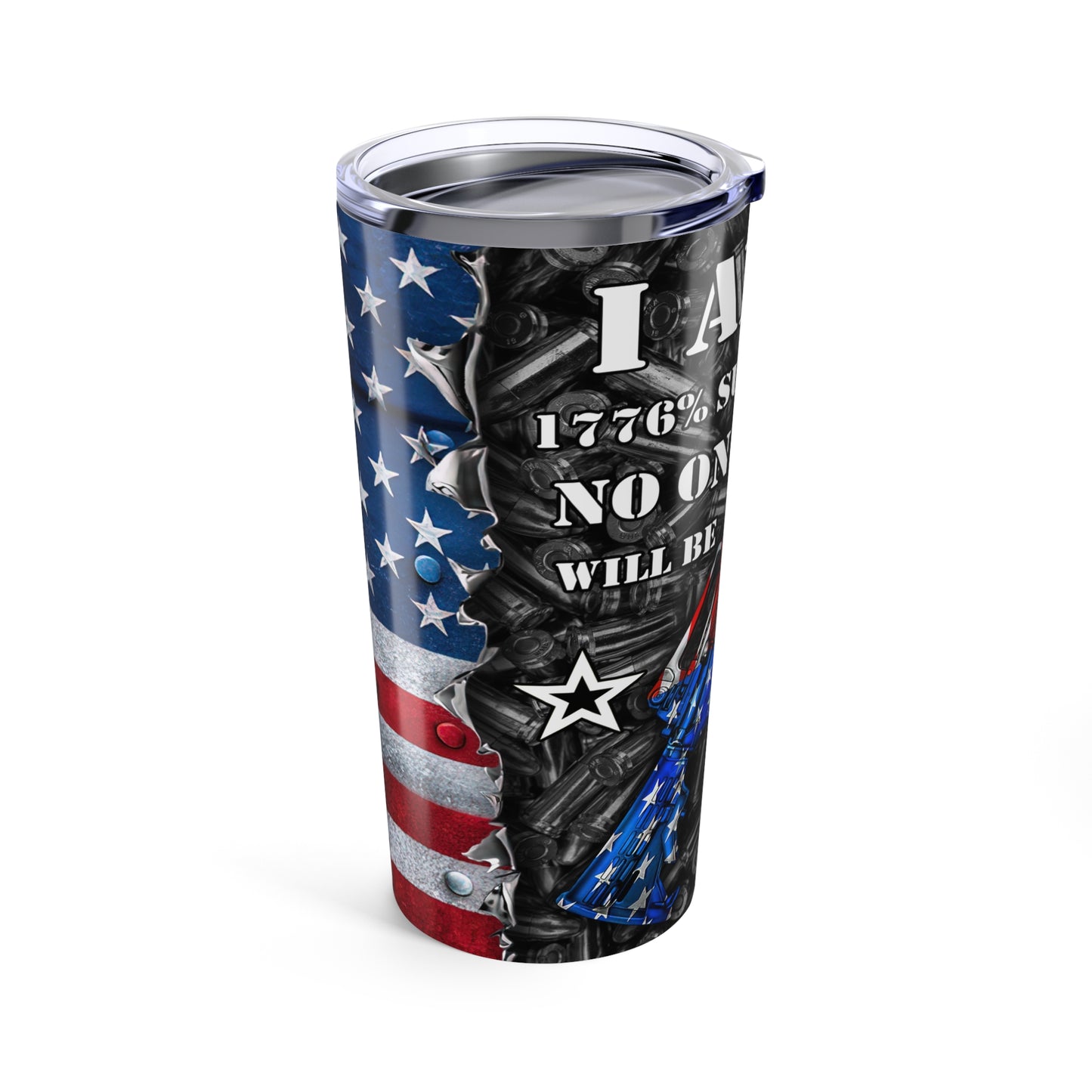 Patriotic 20oz Tumbler - Features Bold American Designs & Gun Themes - Old Glory 1776 Apparel