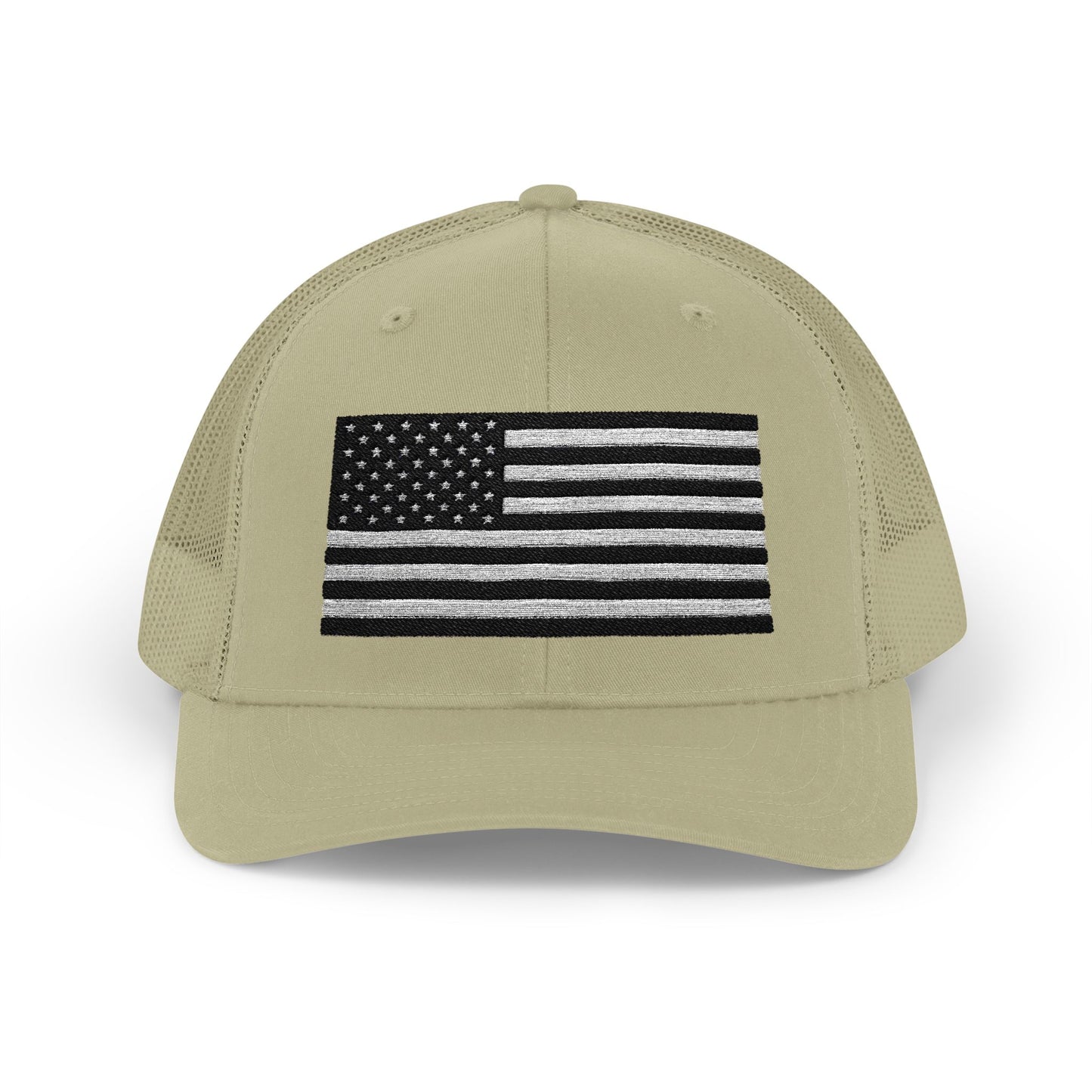 Patriotic Snapback Trucker Cap - American Flag Design