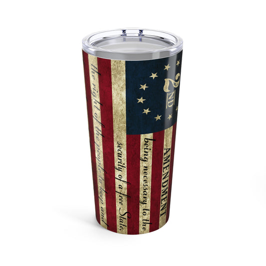 2nd Amendment Right to Bear Arms, 20oz Tumbler - Old Glory 1776 Apparel