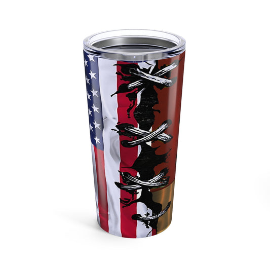 Patriotic 20oz Tumbler | American Flag Design | Perfect for Veterans Day and Celebrations - Old Glory 1776 Apparel