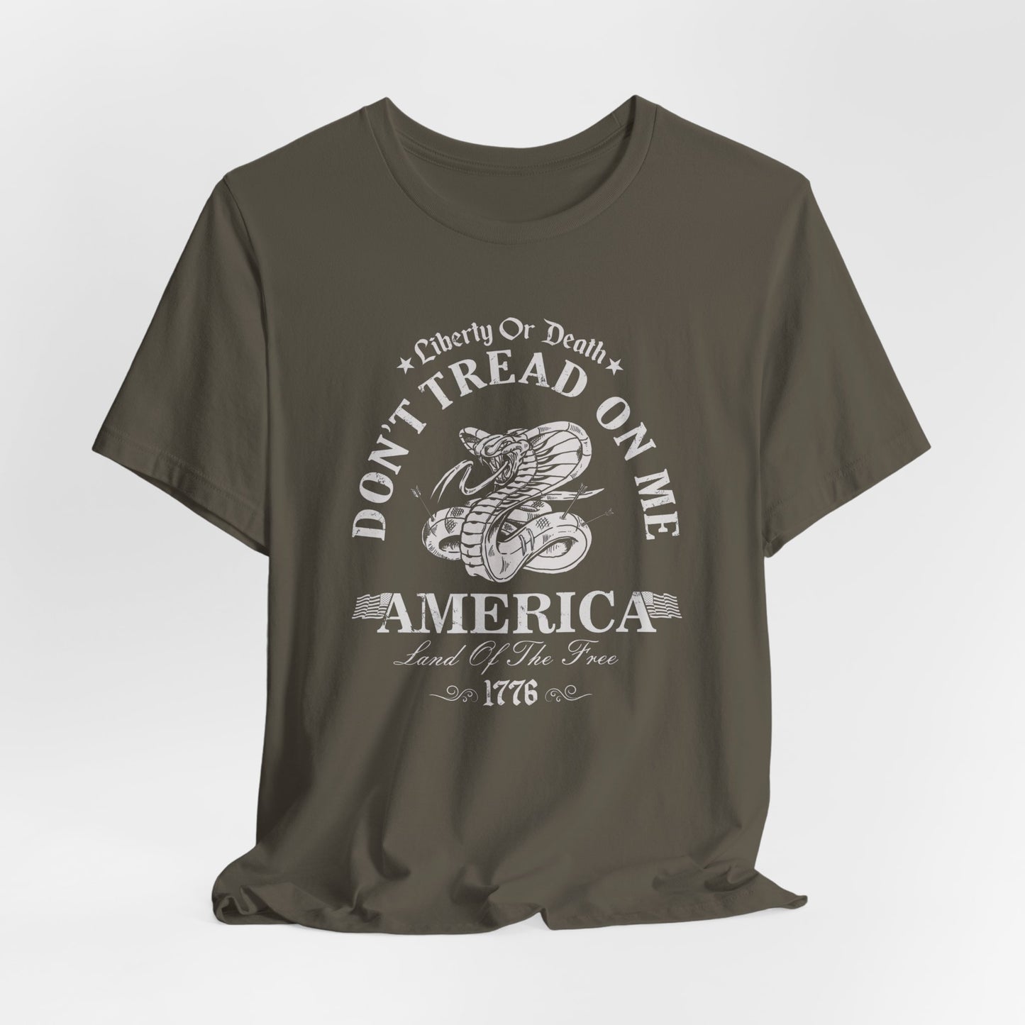 Liberty or Death Don't Tread on Me - Unisex T-Shirt, Resist Tyranny, Gift for Patriot, Independence Day Shirt - Old Glory 1776 Apparel