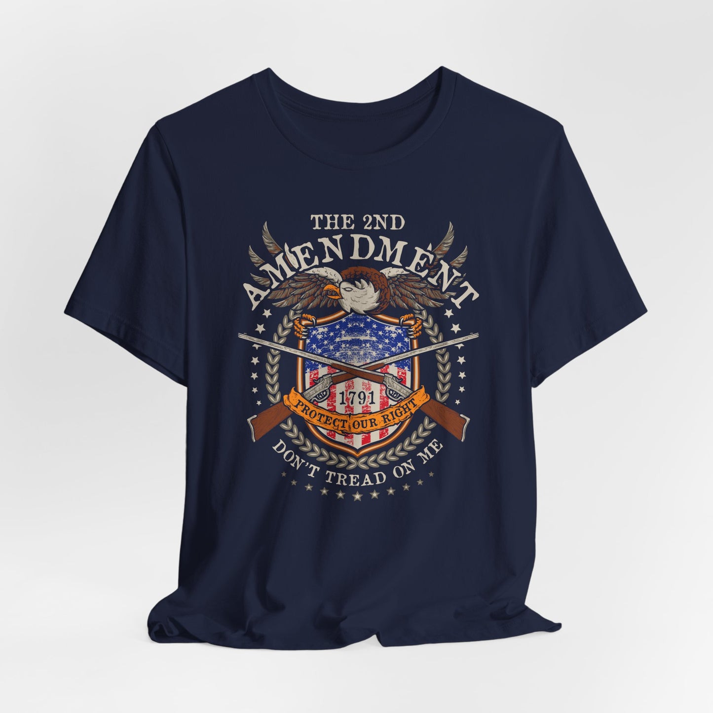 Second Amendment Don't Tread in Me Unisex T-Shirt - Patriotic Gun Rights Tee, Liberty Print Shirt, Pro-Gun Activist Clothing, American Pride - Old Glory 1776 Apparel