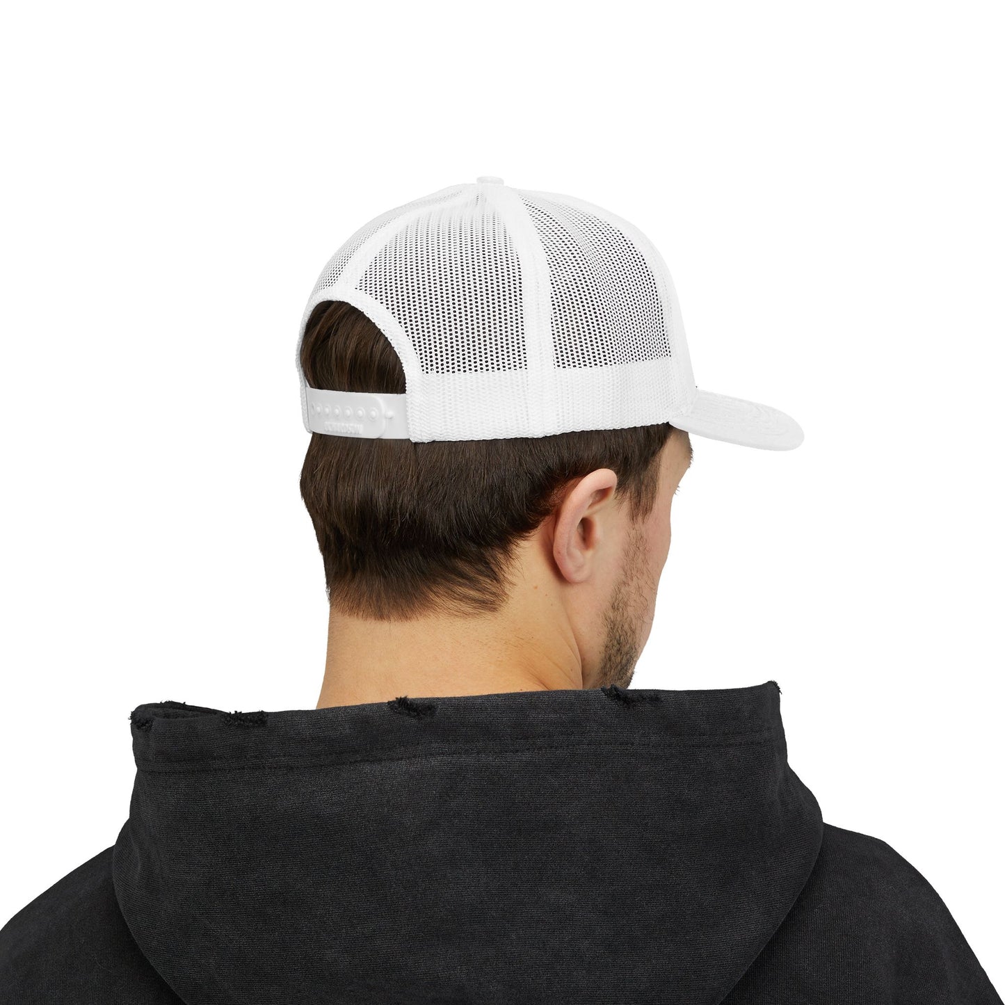 Patriotic Snapback Trucker Cap - American Flag Design