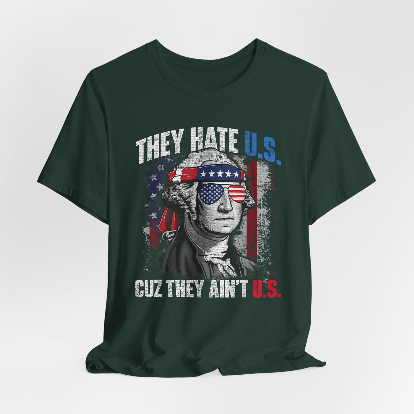 Patriotic Short Sleeve Tee, Independence Day Shirt, USA Pride Top, Trendy Graphic Tee, Casual Summer Wear, Gift for Americans