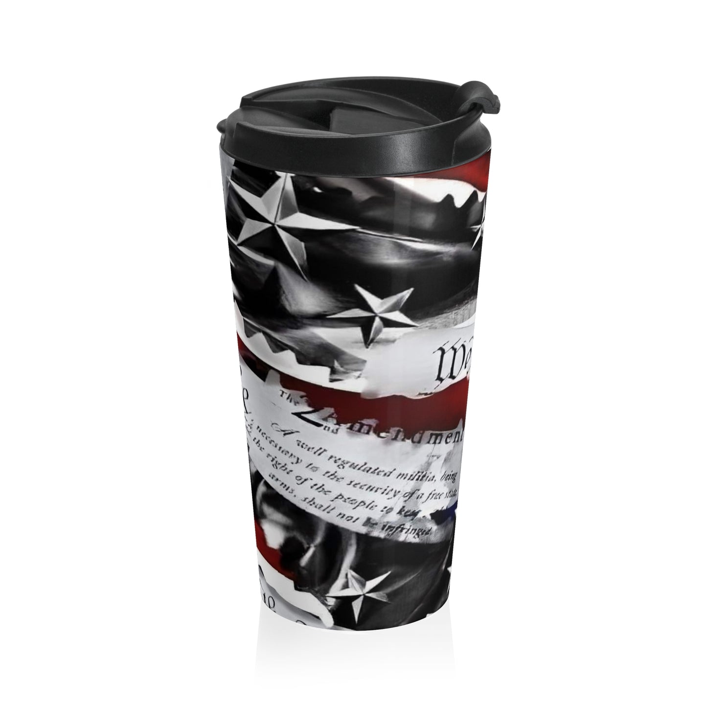 2nd Amendment, We The People 15oz Stainless Steel Travel Mug - Freedom & Liberty Design - Old Glory 1776 Apparel