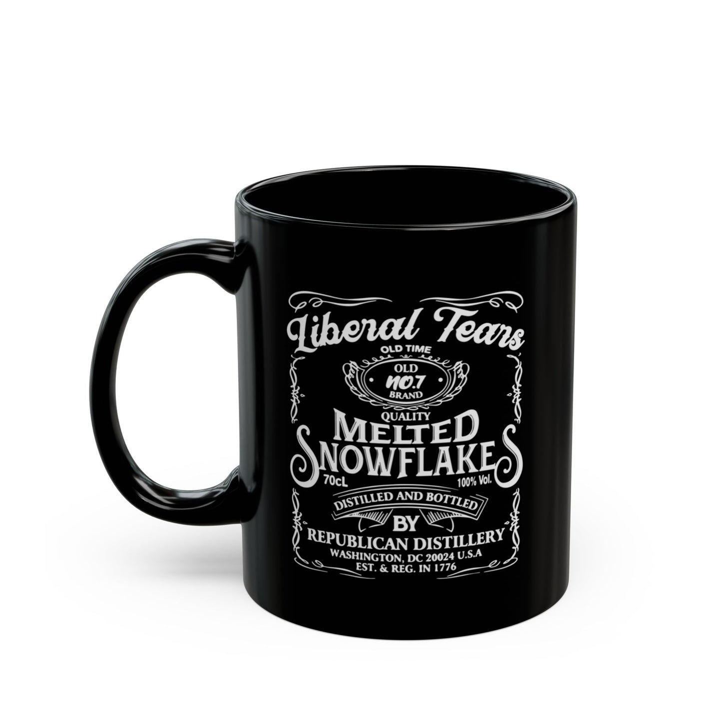Liberal Tears Mug – Melted Snowflakes – Funny Conservative Gift – Republican Distillery Coffee Cup – Patriotic 11oz & 15oz Ceramic Mug