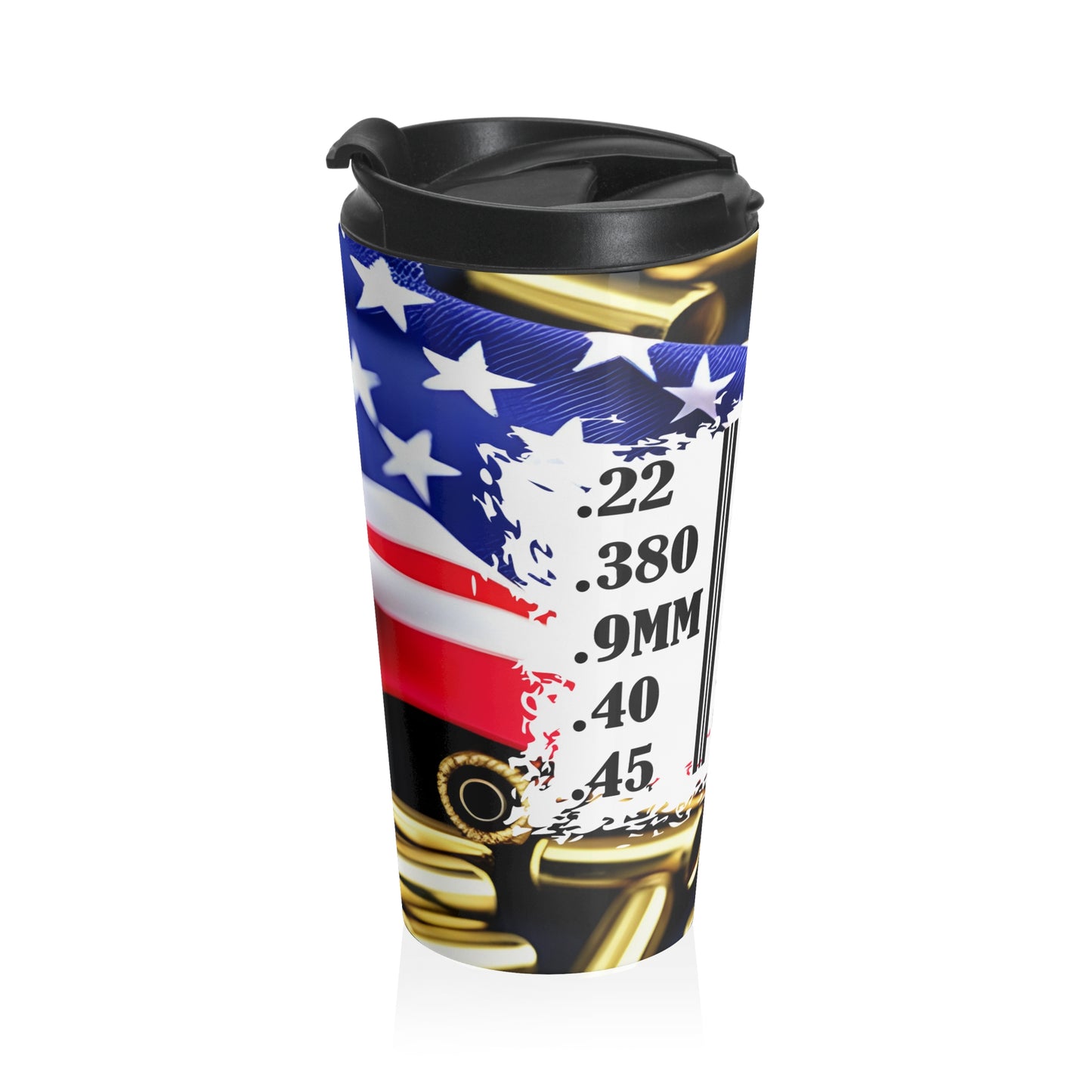 Patriotic 20oz Stainless Steel Travel Mug - 'All Faster Than Dialing 911' Design - Old Glory 1776 Apparel