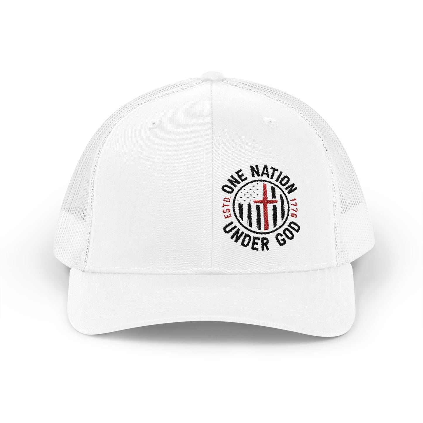 Patriotic Snapback Trucker Cap - "One Nation Under God"