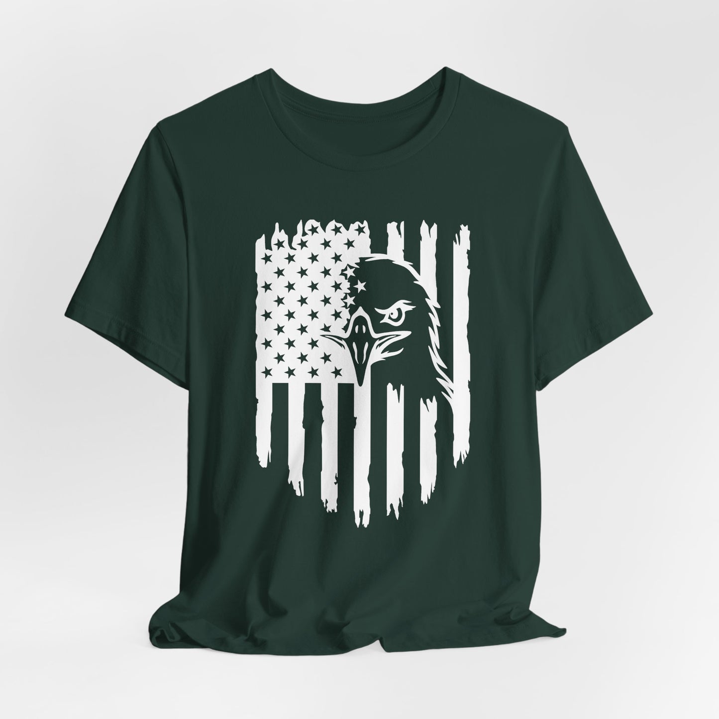 Patriotic Eagle Flag Unisex T-Shirt, Patriotism, Celebrate Freedom - American Pride Tee, USA Flag Shirt - Old Glory 1776 Apparel