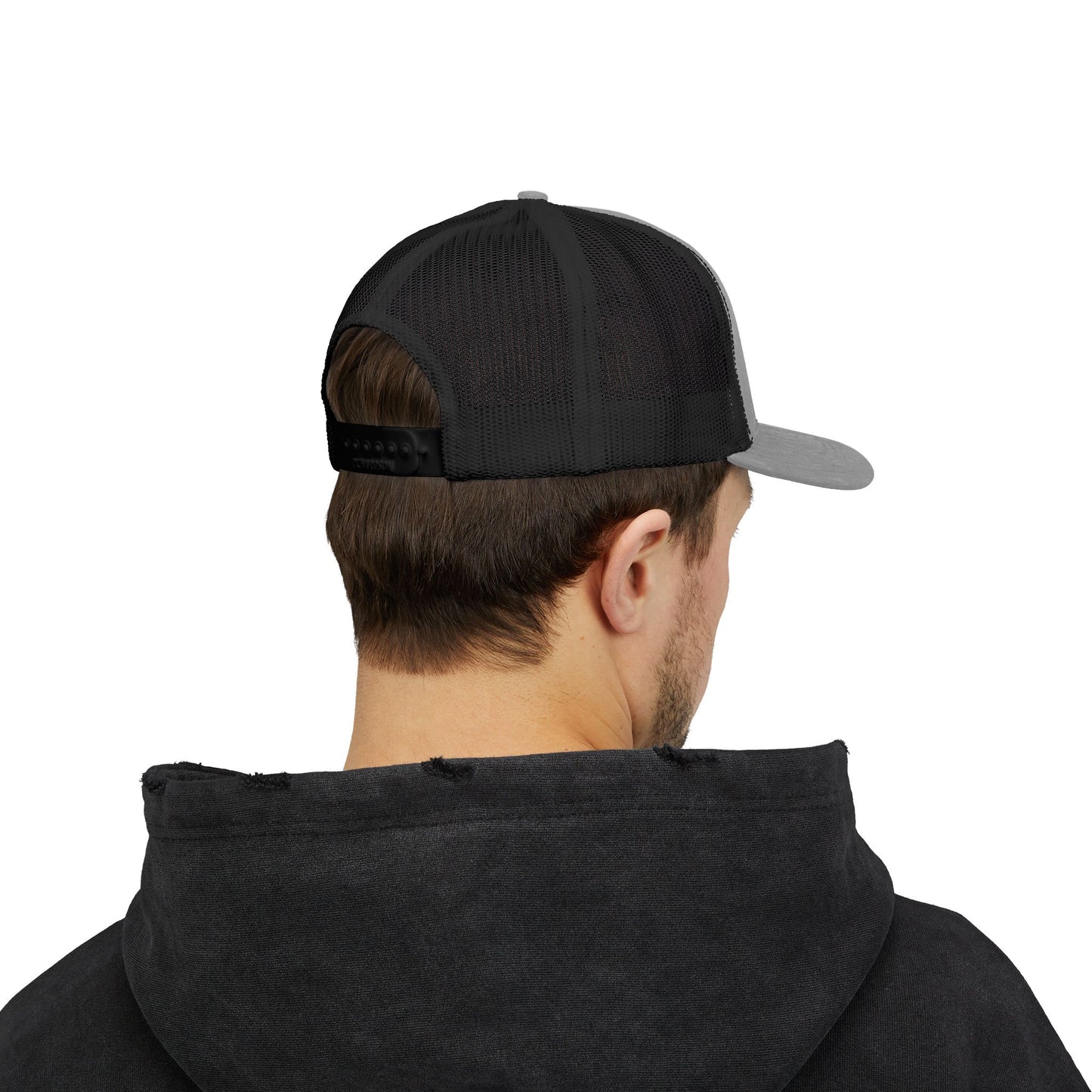 Patriotic Snapback Trucker Cap - American Flag Design