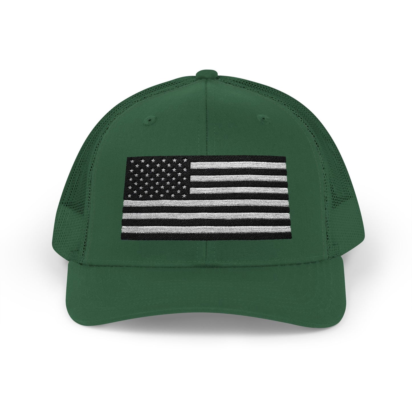Patriotic Snapback Trucker Cap - American Flag Design