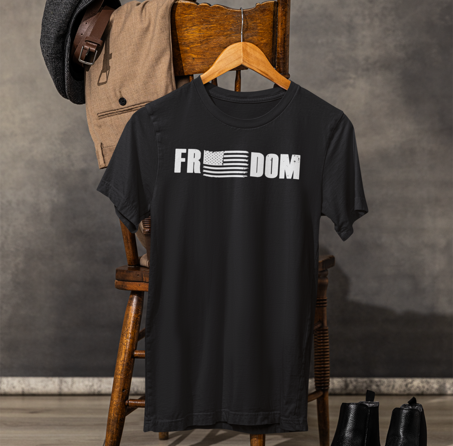 Patriotic Freedom Tee, USA Flag Shirt, Independence Day Apparel, American Pride Top, Fourth of July Tee, Patriotic Clothing - Old Glory 1776 Apparel