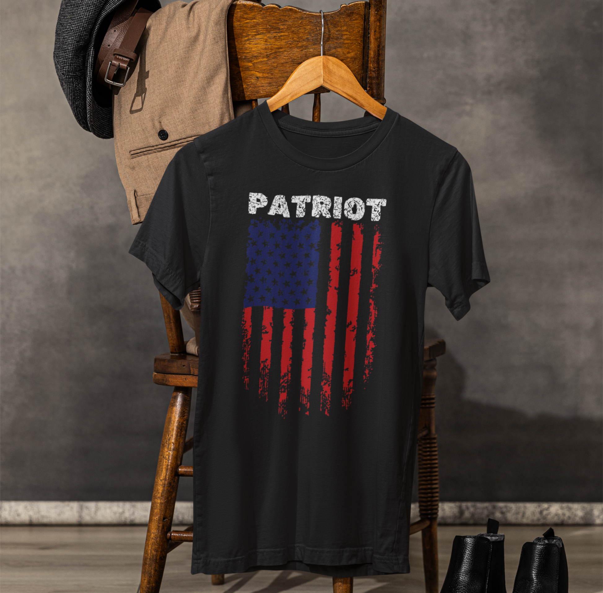 Patriot Flag Unisex T-Shirt, American Pride Tee, Fearless and Bold Shirt, USA Patriotism Top, Patriotic Gift - Old Glory 1776 Apparel