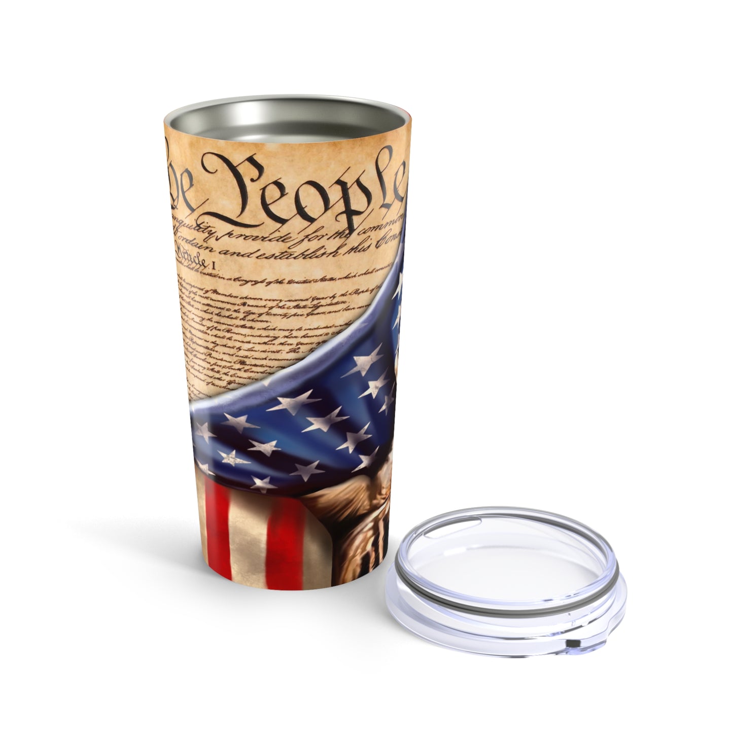We The People Patriotic 20oz Tumbler, Freedom & Liberty Inspired Drinkware - Old Glory 1776 Apparel