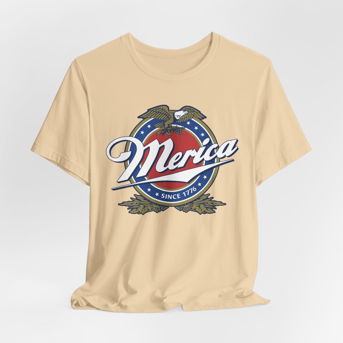 Patriotic American Tee - Merica Design, Unisex Short Sleeve Shirt for BBQ, Independence Day, Family Gatherings, Casual Wear, Gift