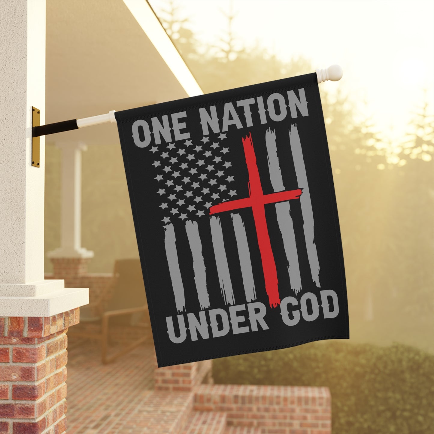 One nation under God - Garden & House Banner - Premium Home Decor from Printify - Just $19.97! Shop now at Grizzly Creek Apparel