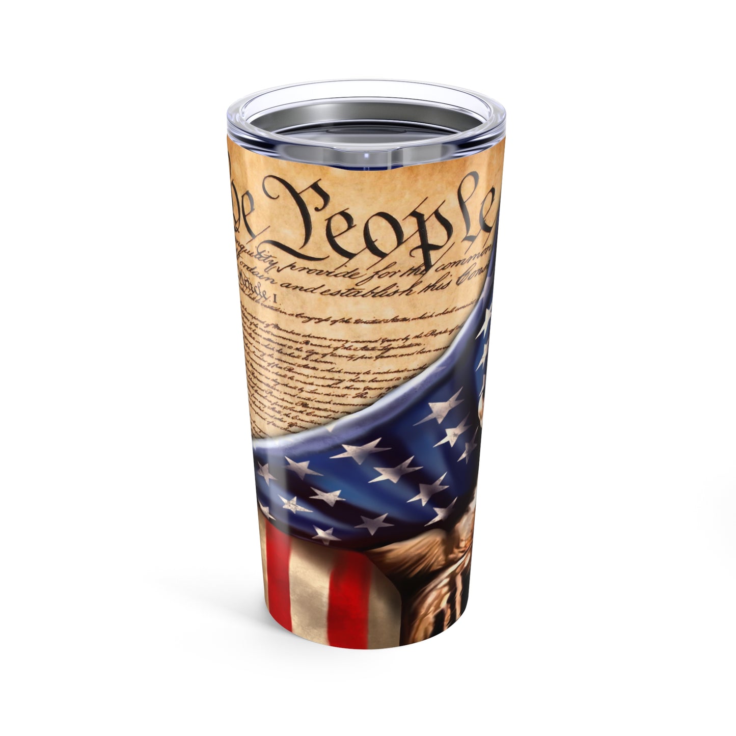 We The People Patriotic 20oz Tumbler, Freedom & Liberty Inspired Drinkware - Old Glory 1776 Apparel