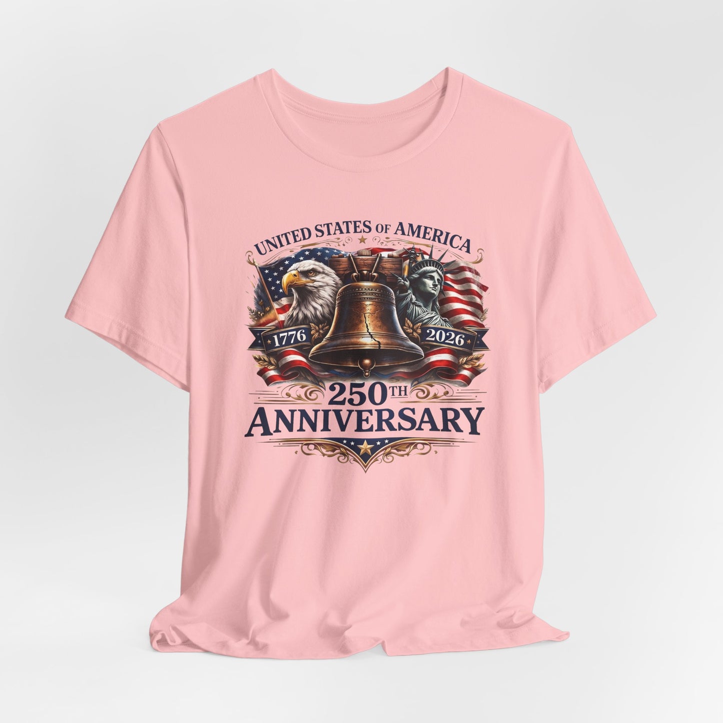 T-Shirt — 'United States of America 250th Anniversary' Liberty Bell Patriotic Tee