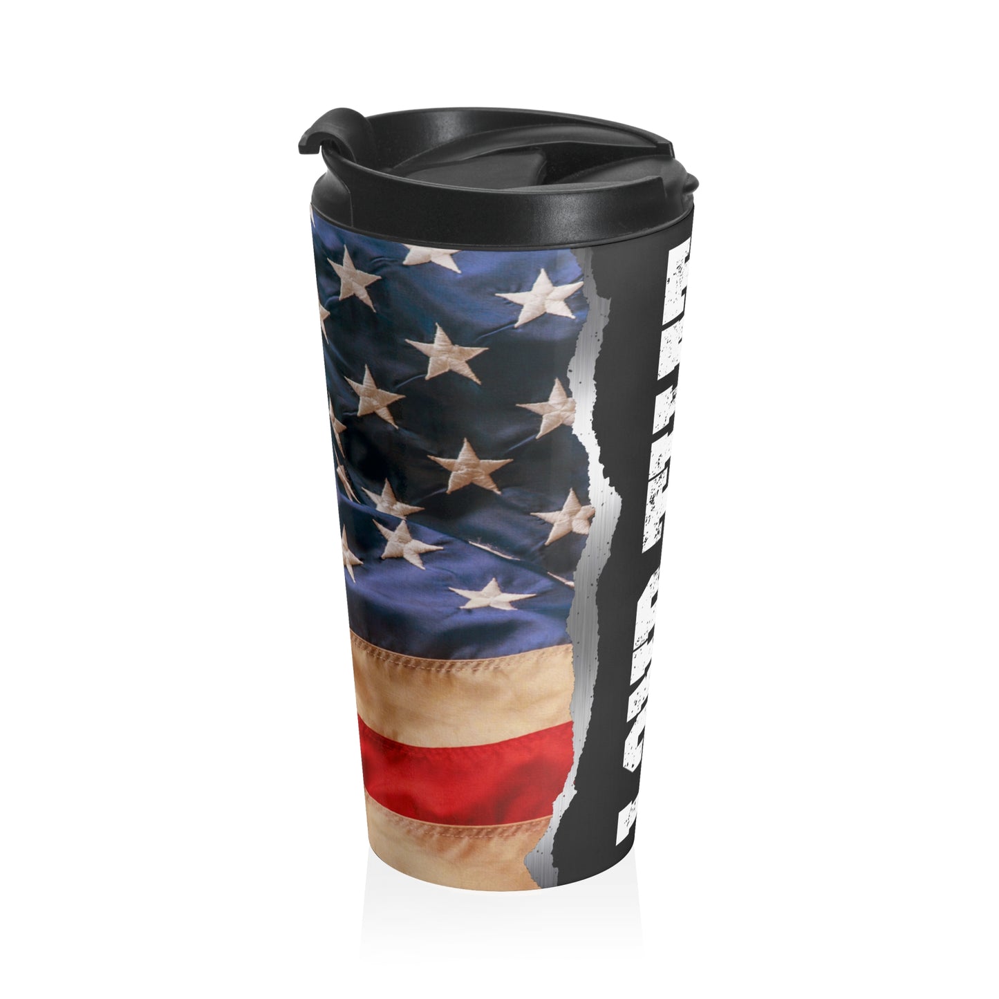 Patriotic Stainless Steel Travel Mug - 2nd That Design for Veterans and Outdoor Enthusiasts - Old Glory 1776 Apparel