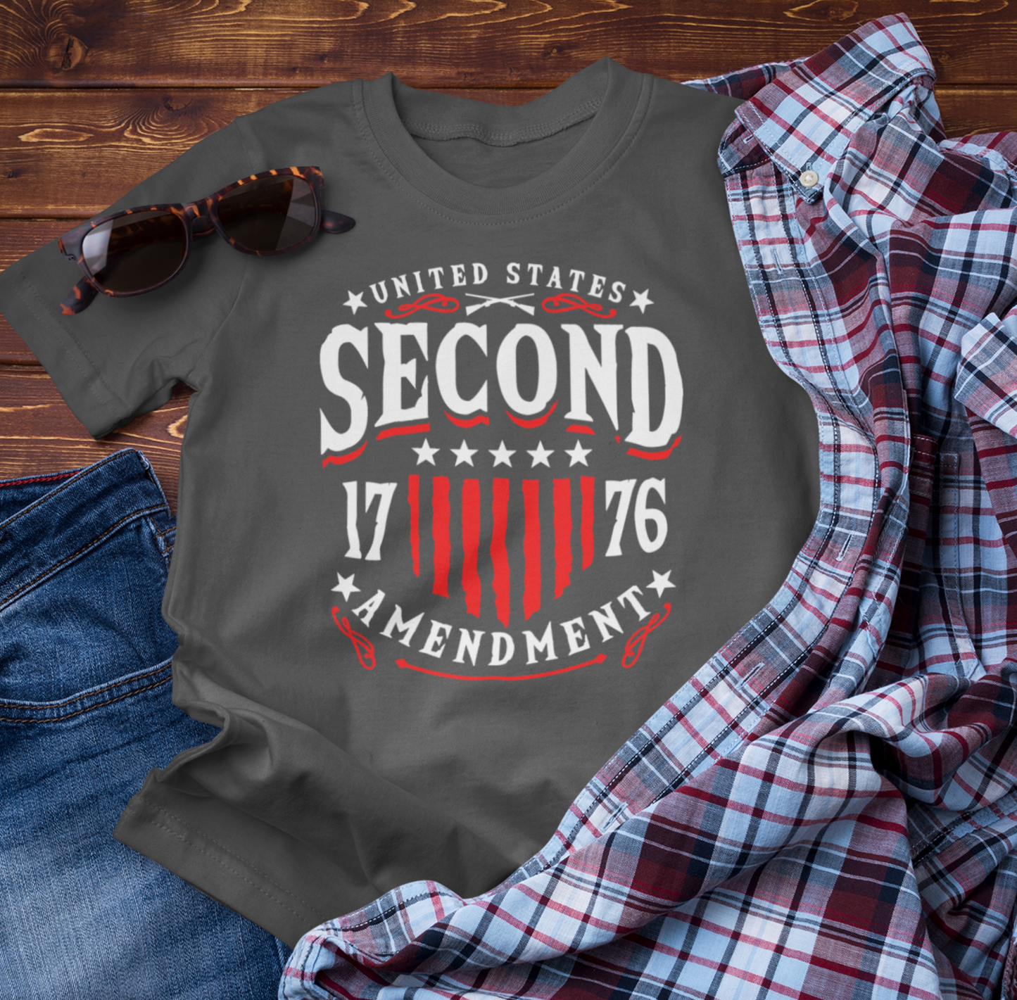 United States 2nd Amendment, 1776 Unisex T-Shirt, Patriotic Tee, Freedom Liberty Tee, 2nd Amendment Merch, American Patriot Top - Old Glory 1776 Apparel