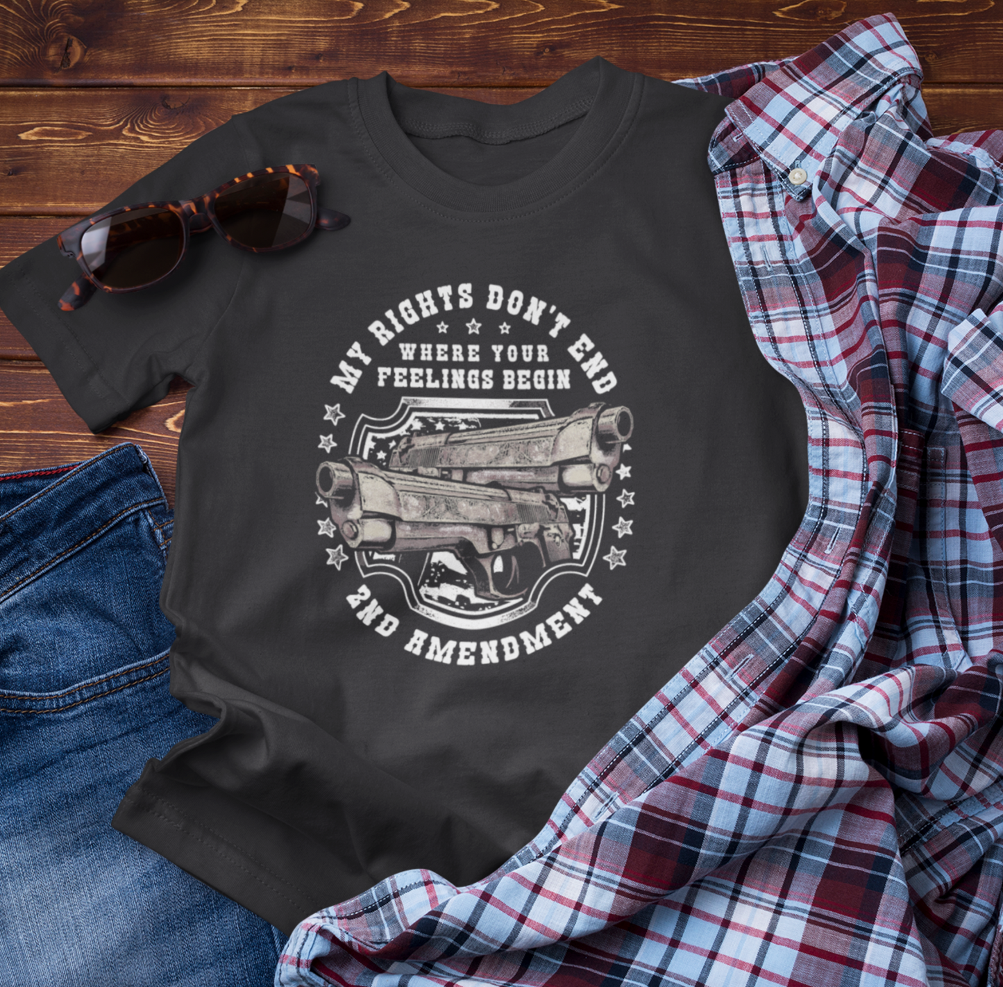 My Rights Don't End Where Your Feelings Begin Unisex T-Shirt, Patriotic Tee, 2nd Amendment T-Shirt - Old Glory 1776 Apparel