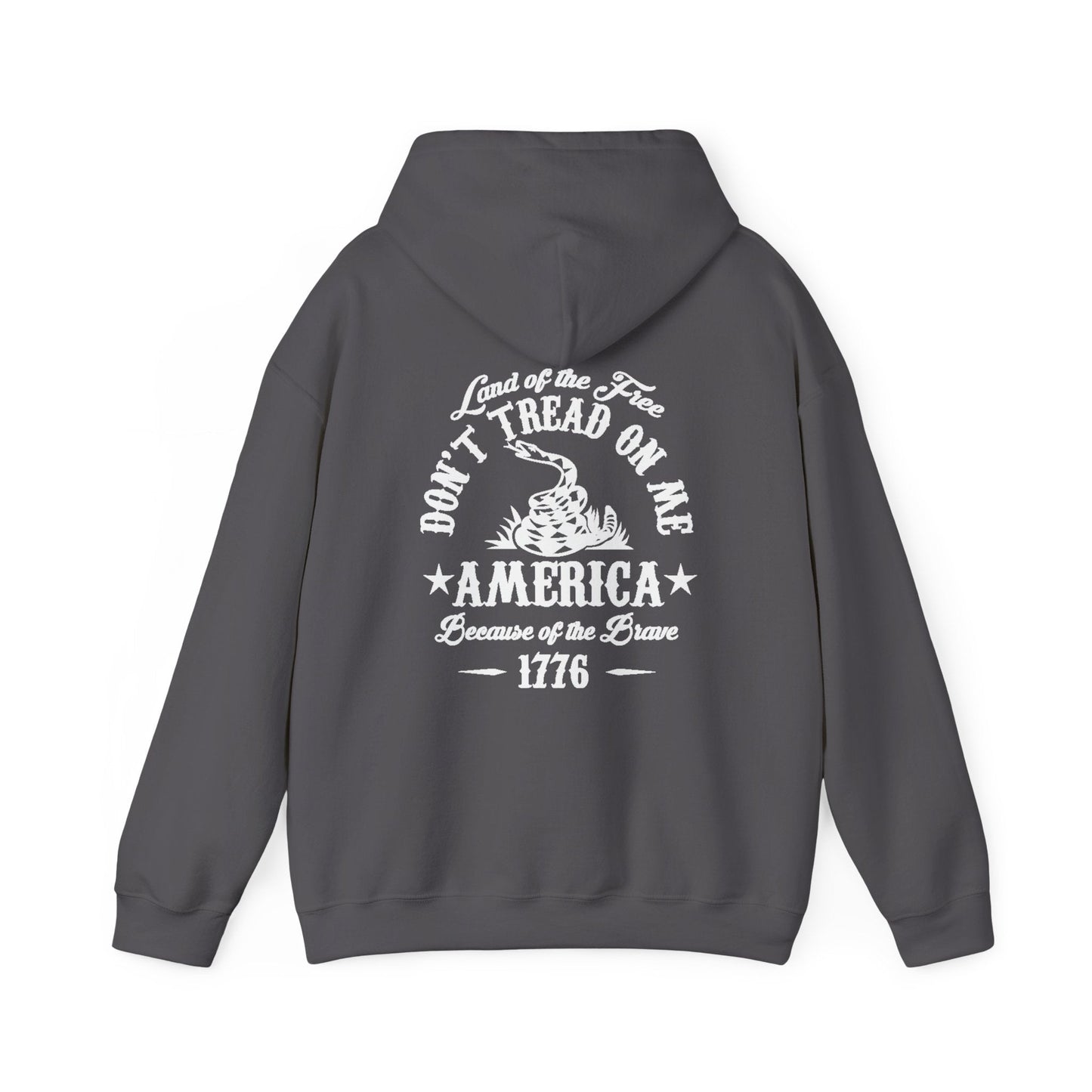Liberty or Death Don't Tread on Me, Land of the Free Because of The Brave Unisex Hoodie (Back Print) - Premium Hoodie from Old Glory 1776 Apparel - Just $39.99! Shop now at Old Glory 1776 Apparel