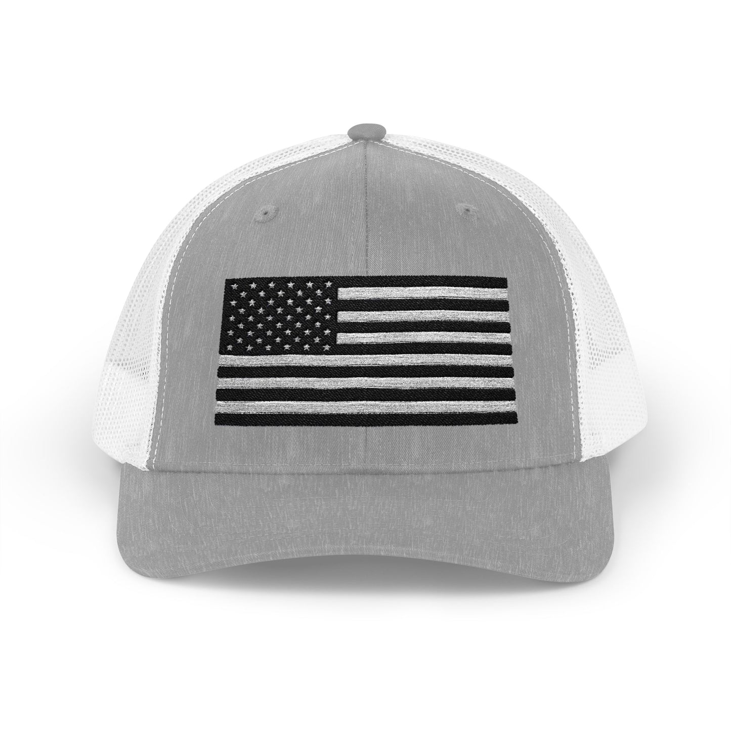 Patriotic Snapback Trucker Cap - American Flag Design