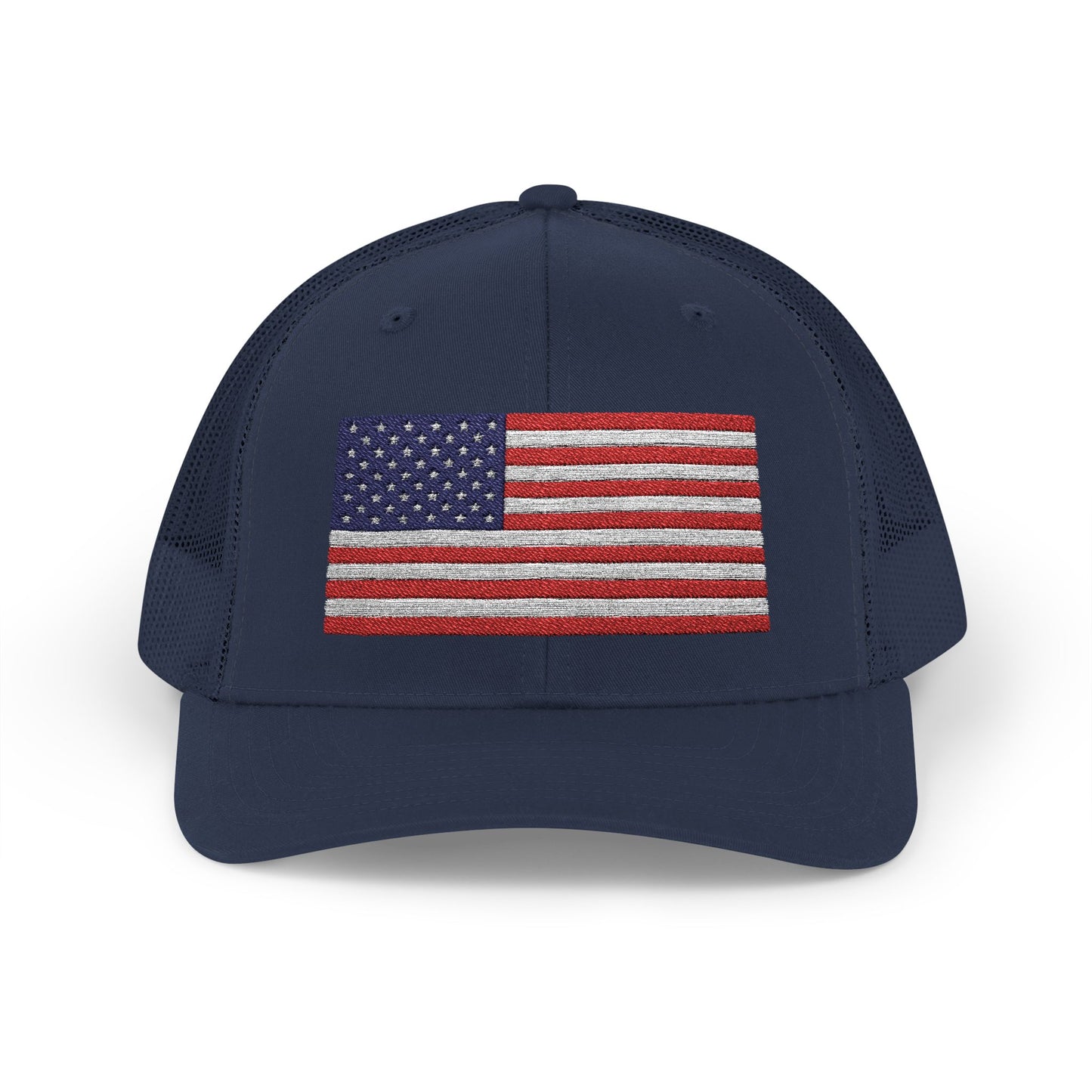 Patriotic Snapback Trucker Cap - USA Flag Design