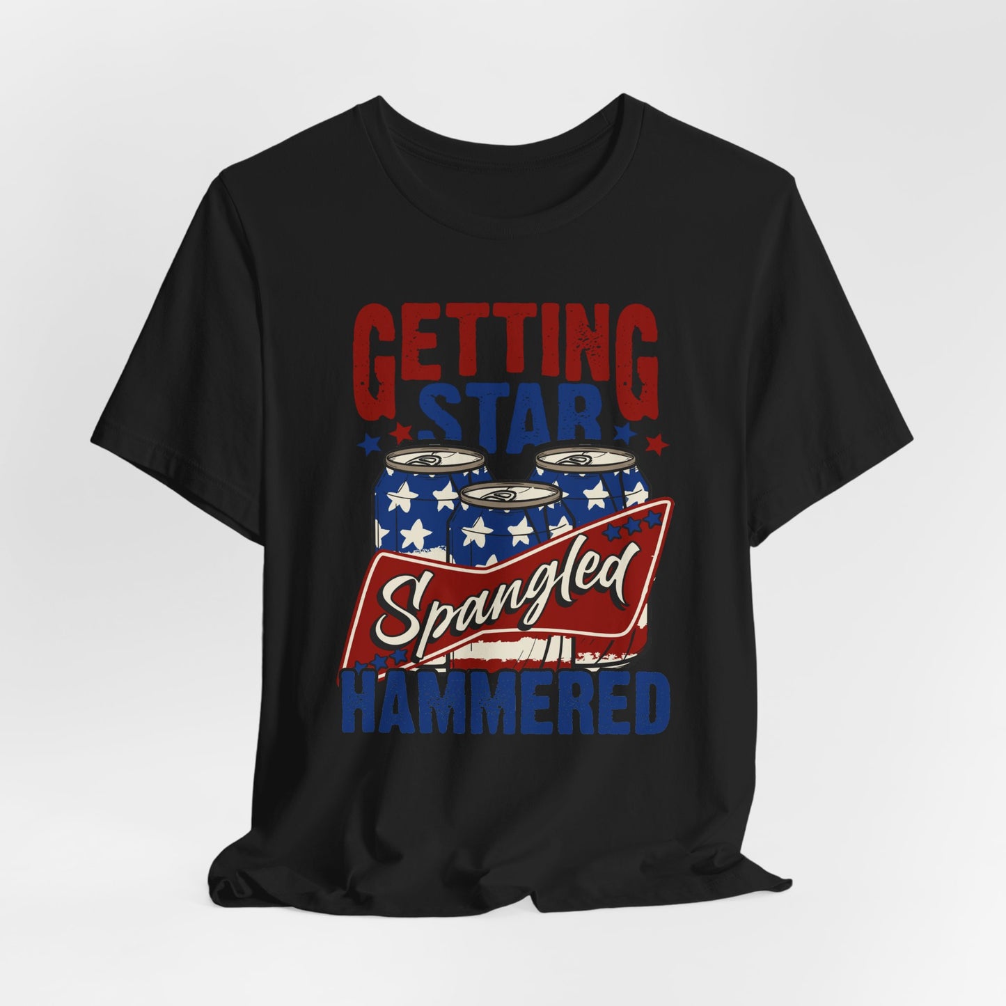 Star Spangled Hammered Tee - Fun Independence Day Shirt, Casual Summer Wear, Party T-Shirt, BBQ Outing Gift, USA Pride Apparel