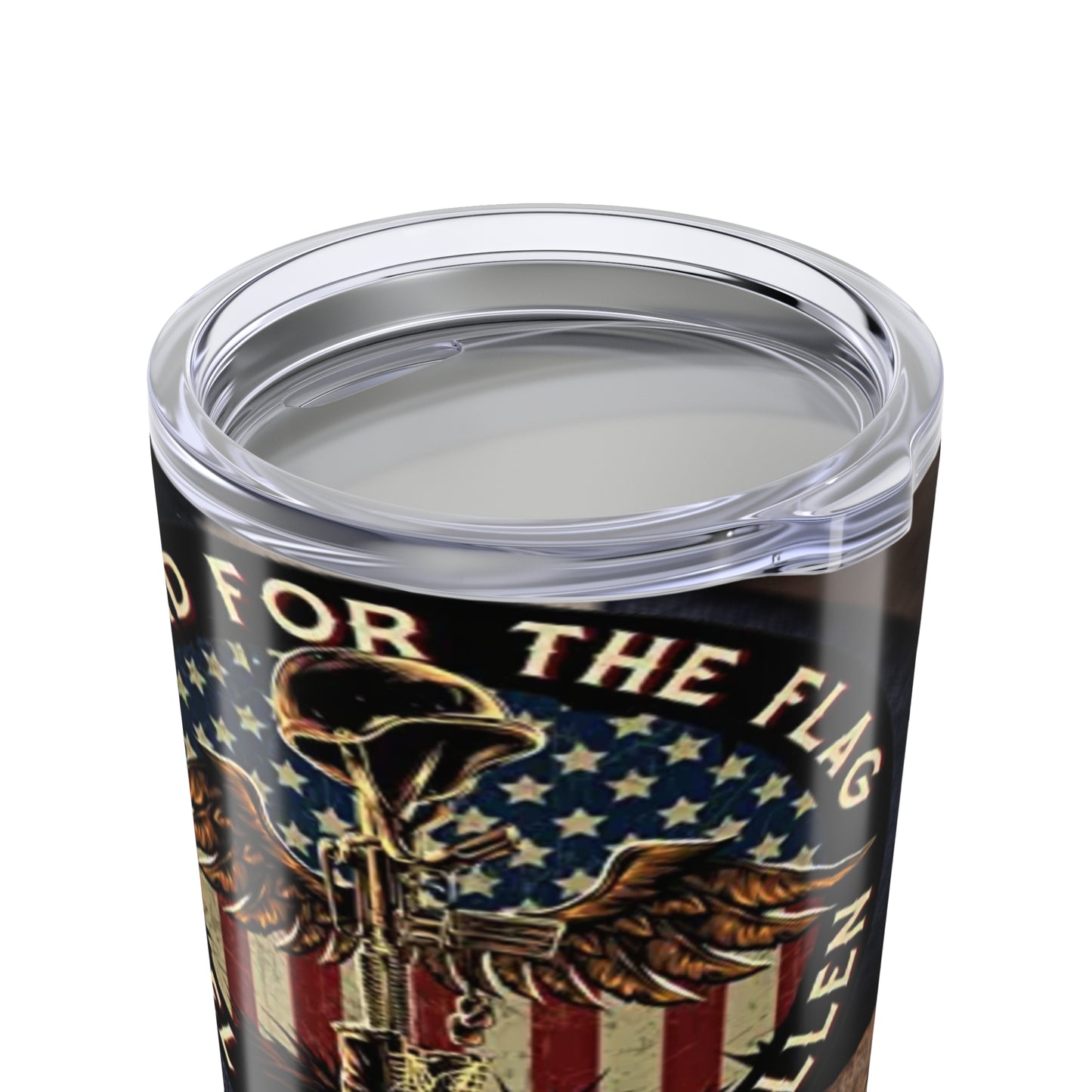 Patriotic Tumbler 20oz - Stand for the Flag, Honor the Fallen - Old Glory 1776 Apparel
