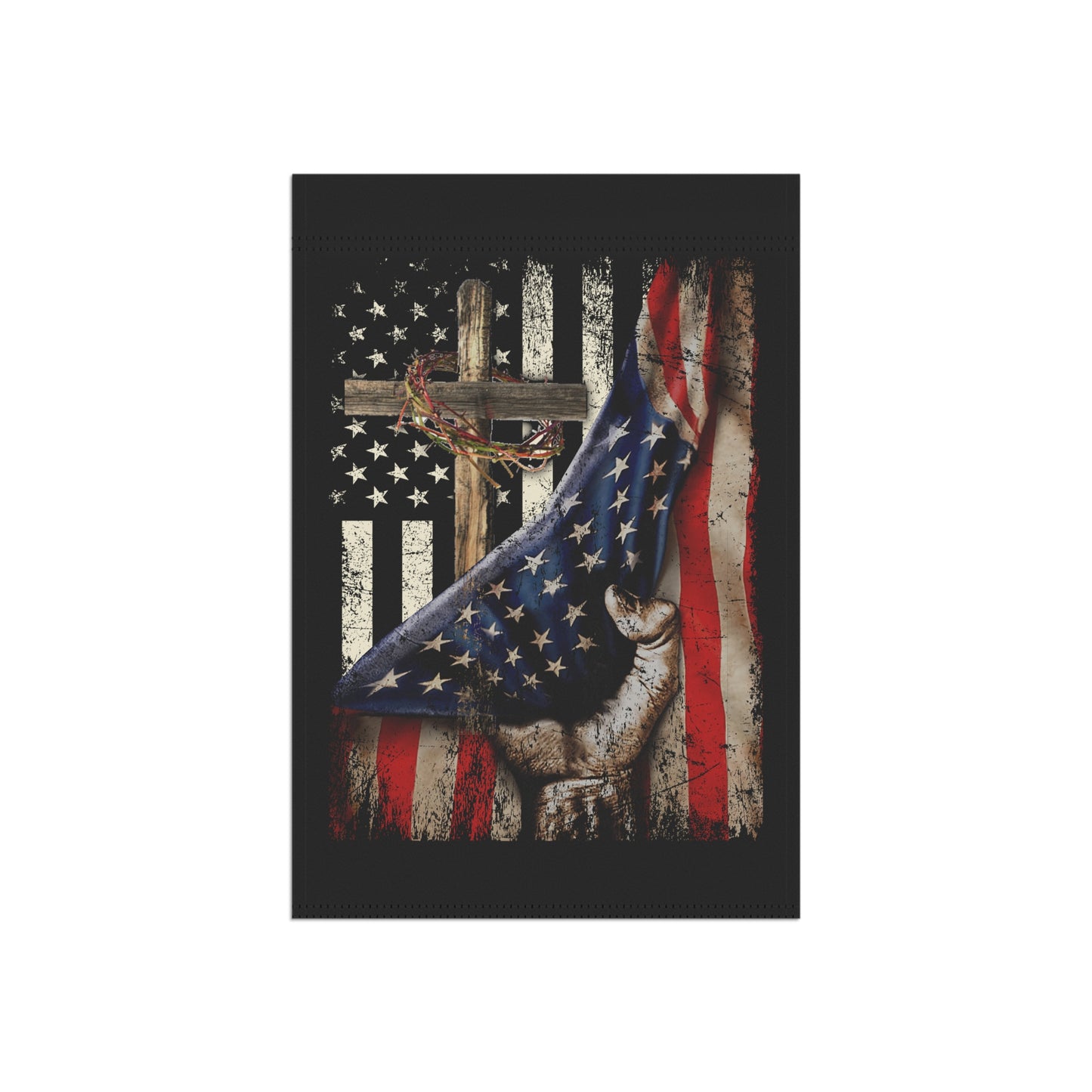 Dual Flag with cross - Garden & House Banner - Premium Home Decor from Old Glory 1776 Apparel - Just $19.97! Shop now at Old Glory 1776 Apparel