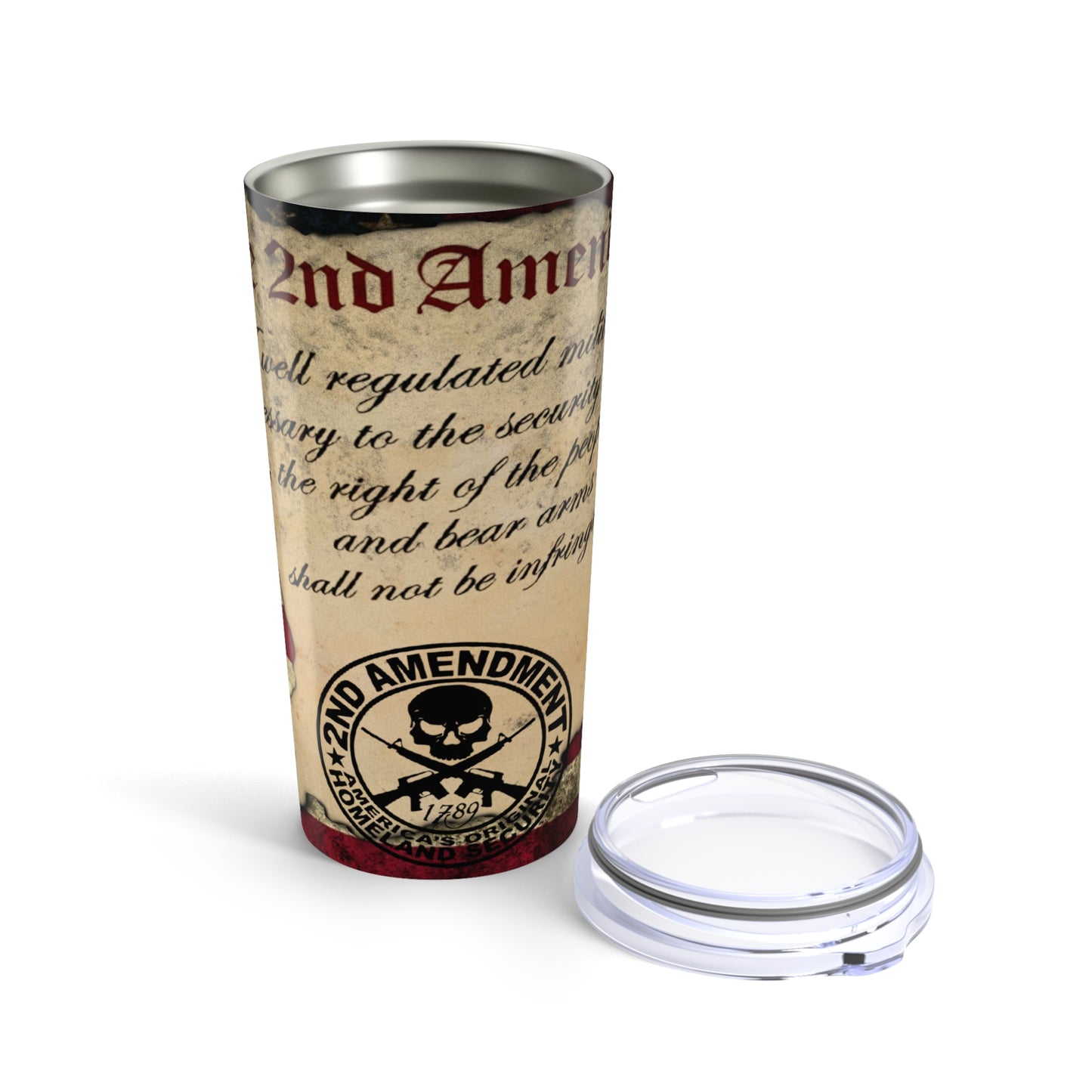 Patriotic 2nd Amendment Tumbler 20oz - Perfect for Freedom Lovers - Old Glory 1776 Apparel