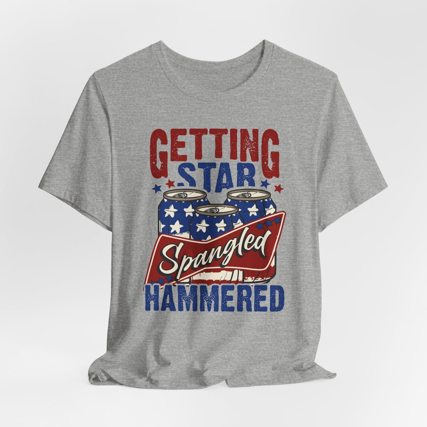 Star Spangled Hammered Tee - Fun Independence Day Shirt, Casual Summer Wear, Party T-Shirt, BBQ Outing Gift, USA Pride Apparel
