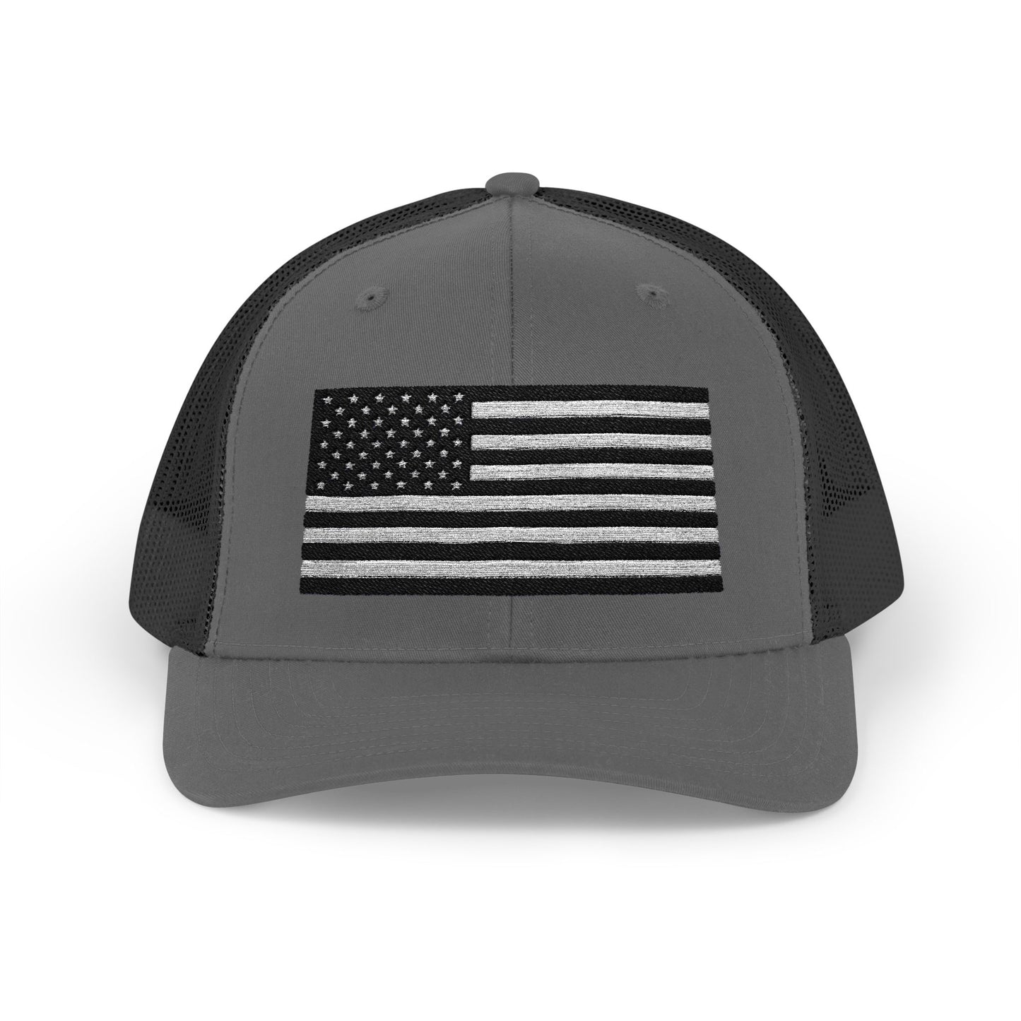 Patriotic Snapback Trucker Cap - American Flag Design