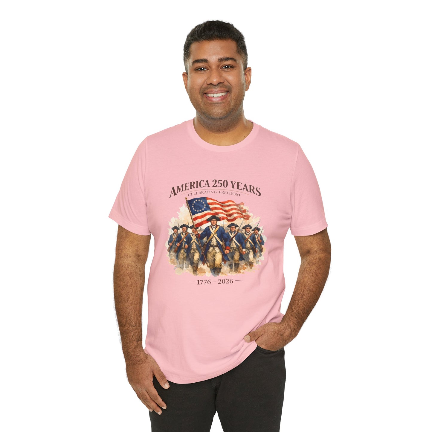 America 250 Years T-Shirt – 1776–2026 Revolutionary Flag Tee